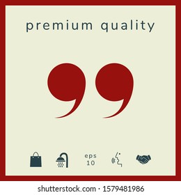 Quote symbol icon. Graphic elements for your design