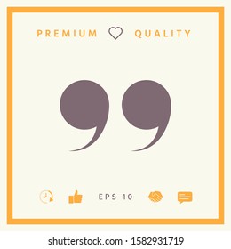Quote symbol icon. Graphic elements for your design