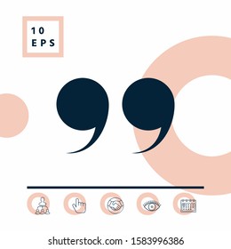 Quote symbol icon. Graphic elements for your design