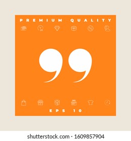 Quote symbol icon. Graphic elements for your design
