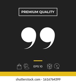 Quote symbol icon. Graphic elements for your design