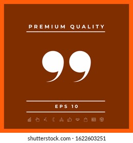 Quote symbol icon. Graphic elements for your design