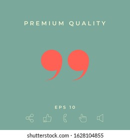 Quote symbol icon. Graphic elements for your design