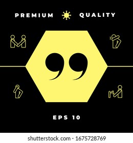 Quote symbol icon. Graphic elements for your design