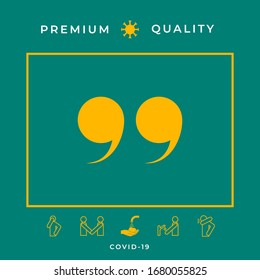 Quote symbol icon. Graphic elements for your design