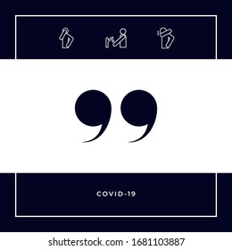 Quote symbol icon. Graphic elements for your design