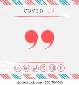 Quote symbol icon. Graphic elements for your design