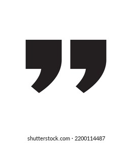 quote symbol or icon vector illustration with white background
