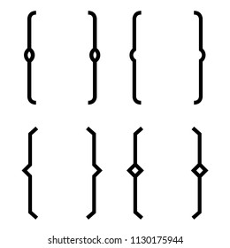 Quote symbol set. Bracket icon vector