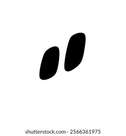 quote and quote symbol vector shape, black colour