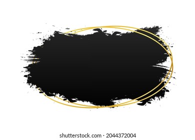 Quote template conceptual brackets grunge brush. Hand drawn acrylic stroke, quote template. Vector stock illustration.