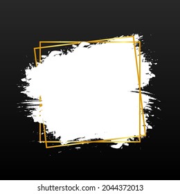 Quote template conceptual brackets grunge brush. Hand drawn acrylic stroke, quote template. Vector stock illustration.