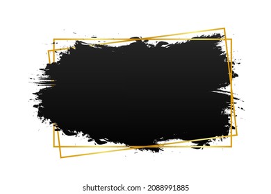 Quote template conceptual brackets grunge brush. Hand drawn acrylic stroke, quote template. Vector stock illustration.