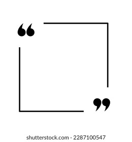 Quote template on white background.