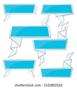 Quote template. Set of quote sign icons. Paper speech bubbles templates. Quote blank template. Speech bubble template. Empty template.Vector illustration isolated on a white background