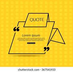 Quote template for social networking, business, newspaper, magazine and advertising action. Vector eps 10 format.