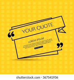 Quote template for social networking, business, newspaper, magazine and advertising action. Vector eps 10 format.