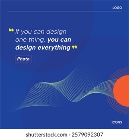 Quote Template, Testimonial, Abstract Social Media