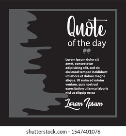 quote template  vector illustration  black  background