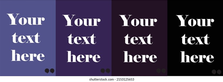 Quote template. Vector illustration with in different colors. 