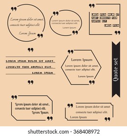 Quote template vector set