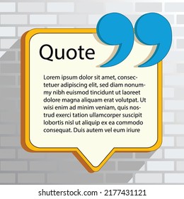 Quote text box for motivational texts