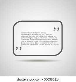 Quote text bubble