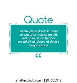 Quote text bubble. Commas, note, message and comment Vector illustration.