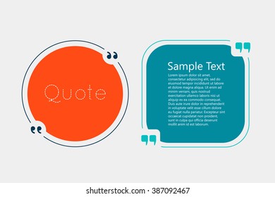 Quote text bubble. Commas, note, message and comment. Creative quote.  Quote template for your design