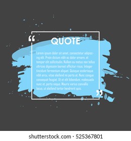 Quote text bubble. Commas, note, message and comment Design element