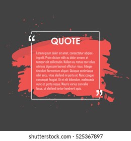 Quote text bubble. Commas, note, message and comment Design element