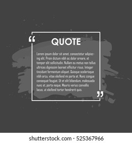 Quote text bubble. Commas, note, message and comment Design element