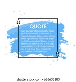 Quote text bubble. Commas, note, message and comment Design element