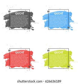 Quote text bubble. Commas, note, message and comment Design element