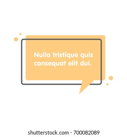 Quote text bubble. Commas, note, message and comment Vector illustration