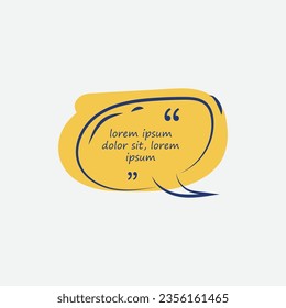 Quote text bubble Motivational and inspirational quote Vector illustration