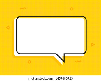 Quote text bubble. Note, message and comment Vector illustration