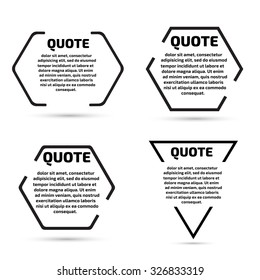 Quote text bubble set. Template vector set