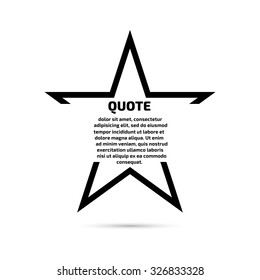 Quote text bubble. Template vector set