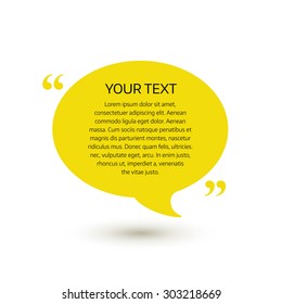 Quote text bubble. Vector