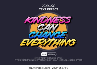 Quote Text Effect Fun Colorful Style. Editable Text Effect Gradient Theme.