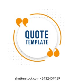 quote text frame template in chat bubble design 