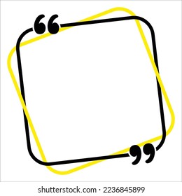 Quote text frame vector design