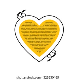 quote text heart shaped bubble vector graphic design using black line. also represents love chat box, message dialogue box, interaction, etc