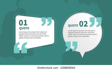 Cita símbolos de cuadros de diseño de información de texto. Ilustración de banner vector creativo.