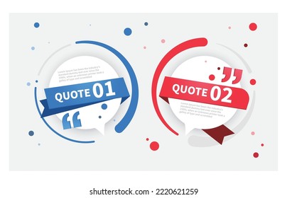 Cita símbolos de cuadros de diseño de información de texto. Ilustración vectorial de banner creativa.
