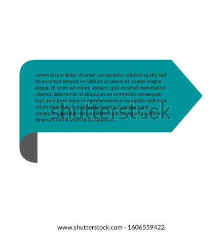 Quote text on green background. Vector illustration.