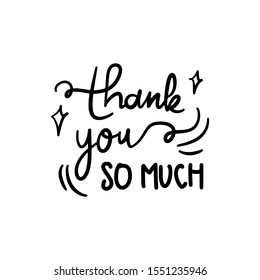 Quote Thank You Much Stock Vector (Royalty Free) 1551235946 | Shutterstock