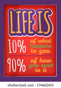 Quote typographic decorative colorful poster