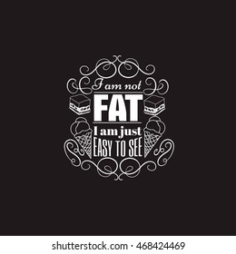 Quote typographical background about food with illustration of ice cream and cakes and hand drawn elements. Template for business card poster and banner.
